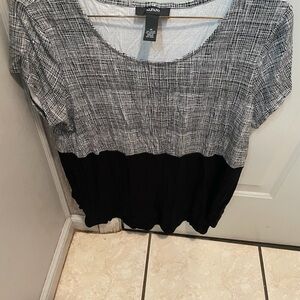 Alfani Women's Monochrome Short Sleeve Top